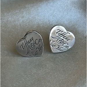 Tiffany&Co sterling silver heart tag earrings